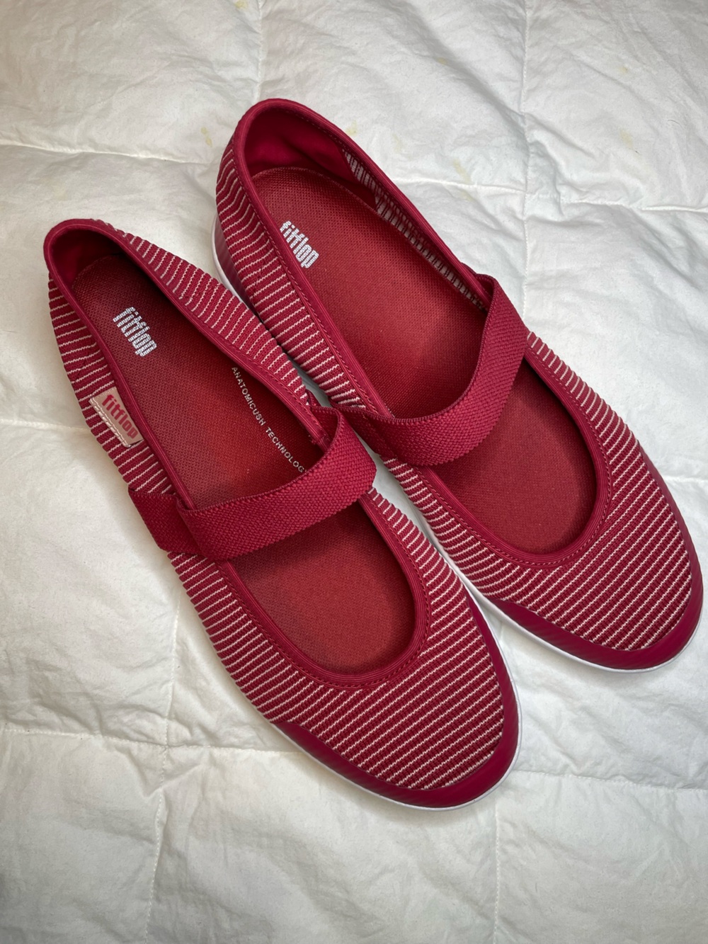 FitFlop Women's Uberknit Mary Jane Slip On Royal Red Multi size 10